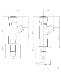Umyvadlová časová baterie nástěnná 9003