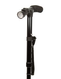 Skládací hůl se stabilizačním nástavcem as osvětlením