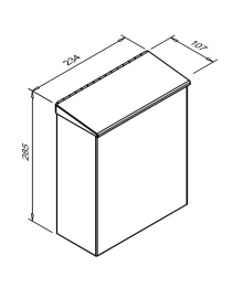 Nástěnný sanitární odpadkový koš 7 l matná nerezavějící ocel