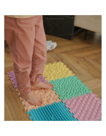 Masážní podložka Puzzle Mix Pastel 6 prvků