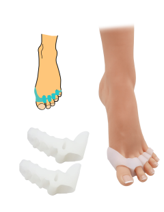 Chránič korektor Hallux s meziprstním oddělovačem - 2ks