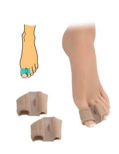 Korektor hallux valgus s návlekem na prst a palec - textilní 2ks