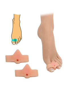 Korektor hallux valgus s návlekem na prst a palec - tělový