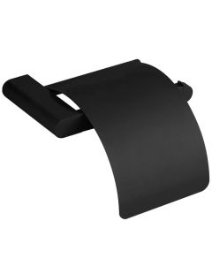 Držák na toaletní papír Sydney Black s výklopným víkem