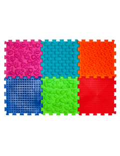 Masážní ortopedická podložka Puzzle Mix 6 prvků