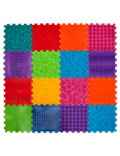 Senzomotorický masážní koberec Puzzle "Mega Mix" 16 prvků