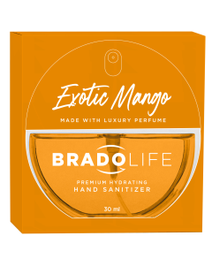 Bradolife Prémiový hydratační dezinfekční prostředek na ruce 30 ml Exotic Mango