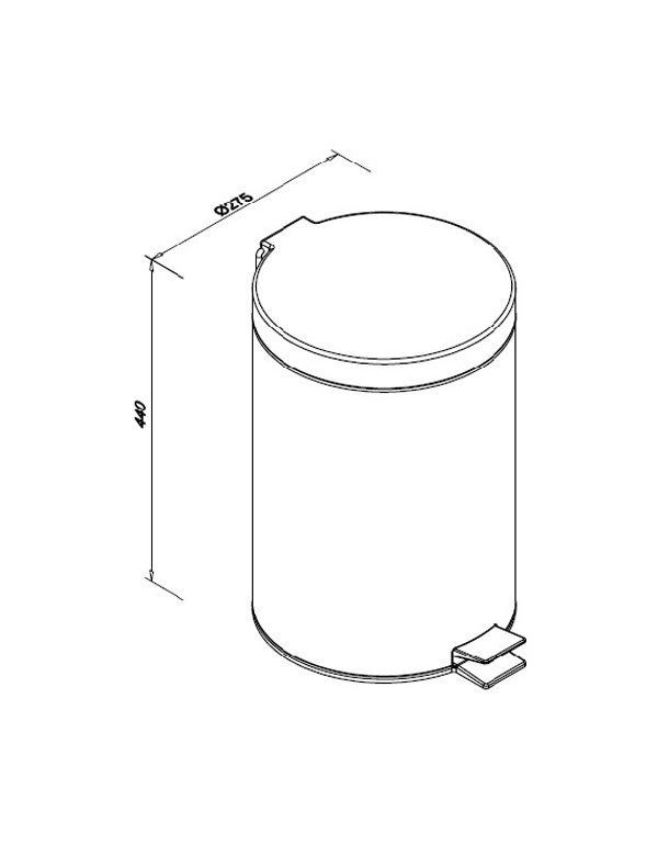 ECO odpadkový koš, 20 l, nerez, leštěný