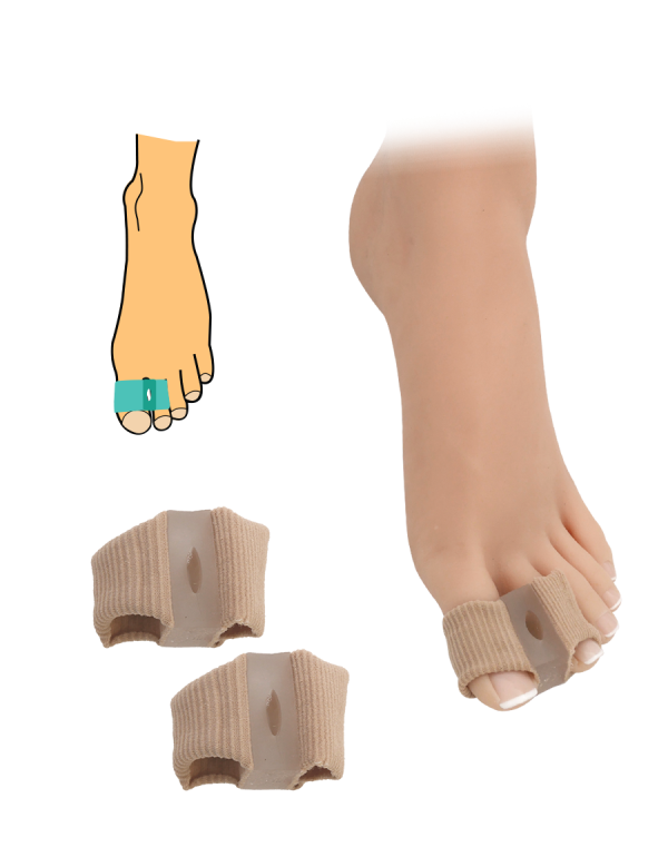Korektor hallux valgus s návlekem na prst a palec - textilní 2ks