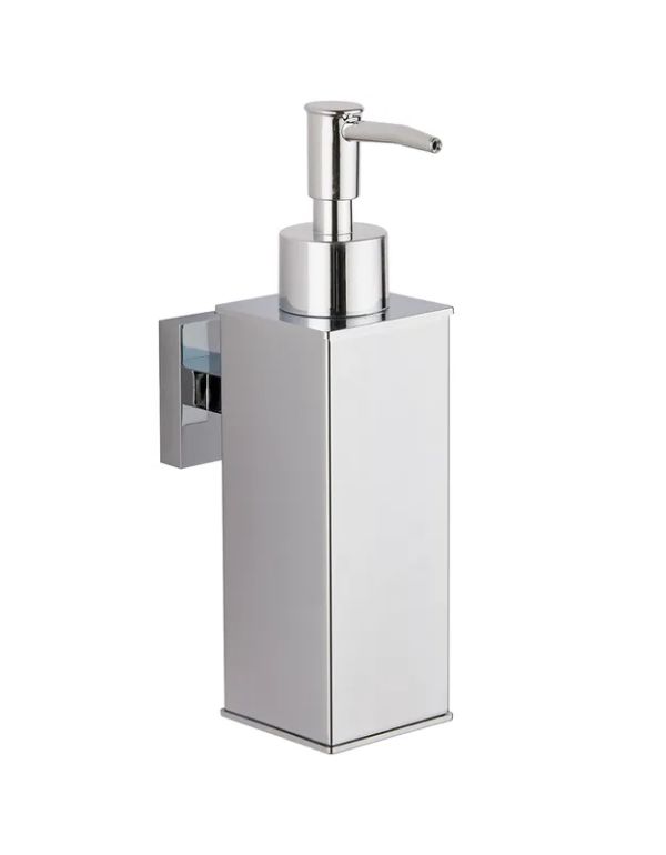 Nástěnný čtvercový dávkovač mýdla Sydney Chrome