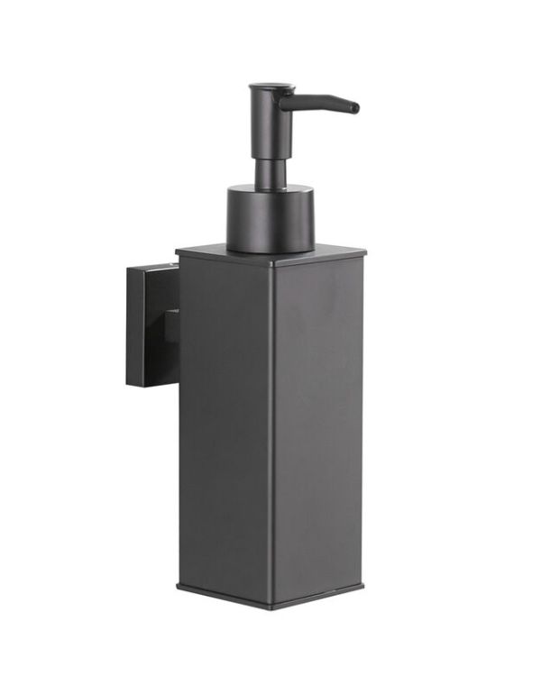 Nástěnný čtvercový dávkovač mýdla Sydney Black
