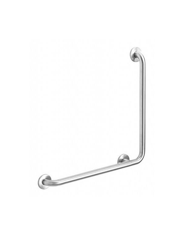 Levé madlo pro tělesně postižené s úhlem 90°, lesklý nerez 7/5