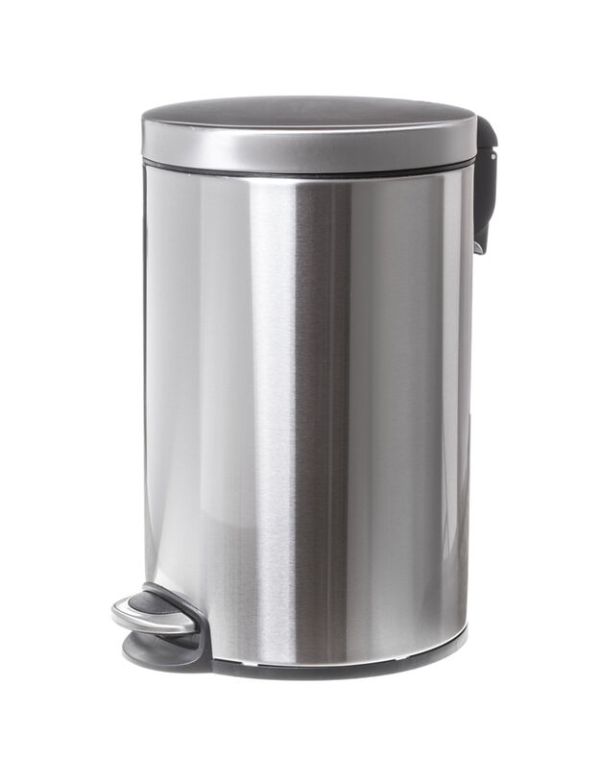 Koupelnový odpadkový koš z matné nerezavějící oceli 30 l