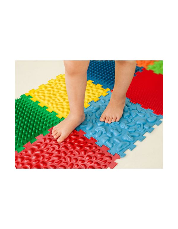 Masážní ortopedická podložka Puzzle Mix 10 prvků