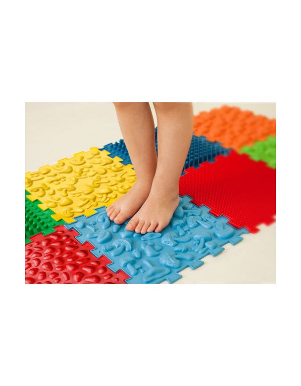 Masážní ortopedická podložka Puzzle "Mix" 8 prvků