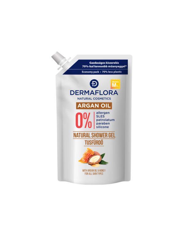 Dermaflora 0% sprchový gel 500 ml s arganovým olejem - náplň