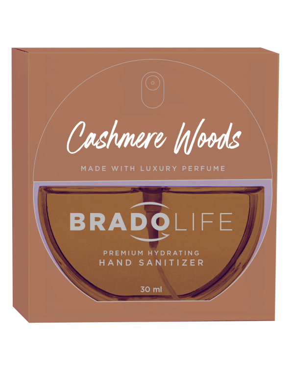 Bradolife Prémiový hydratační dezinfekční prostředek na ruce 30 ml Cashmere Woods