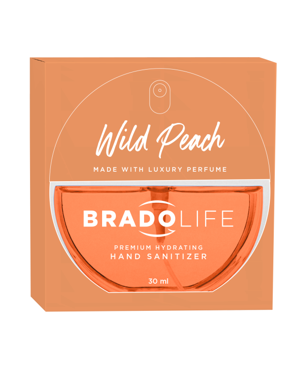 Bradolife Prémiový hydratační dezinfekční prostředek na ruce 30 ml Wild Peach