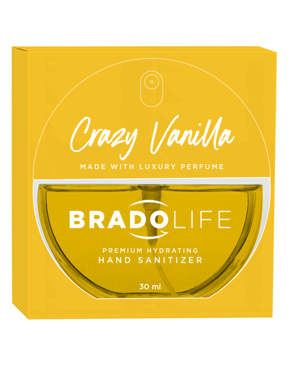Bradolife Prémiový hydratační dezinfekční prostředek na ruce 30 ml Crazy Vanilla