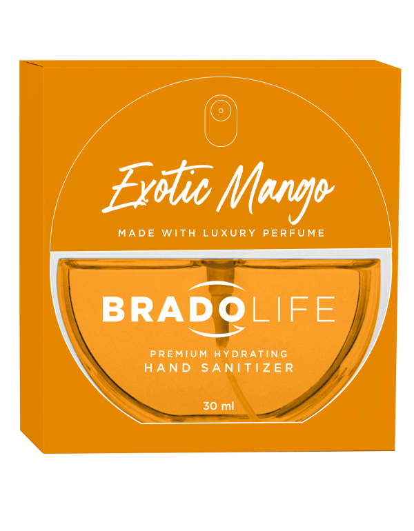 Bradolife Prémiový hydratační dezinfekční prostředek na ruce 30 ml Exotic Mango