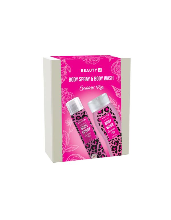 Beauty 4 Dárková sada sprchový gel 250ml + tělový sprej 75ml Goddess Kiss