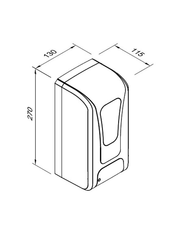 Automatický bezdotykový dávkovač tekutého mýdla MED 1l