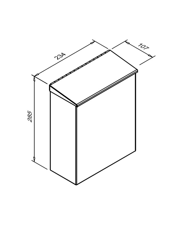 Nástěnný sanitární odpadkový koš 7 l matná nerezavějící ocel