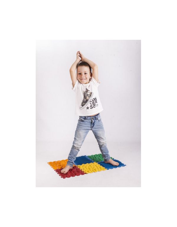 Masážní ortopedická podložka Puzzle Mix 6 prvků