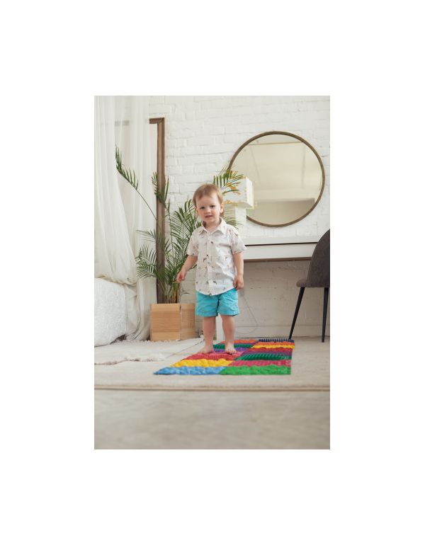 Masážní ortopedická podložka Puzzle "Mix" 8 prvků